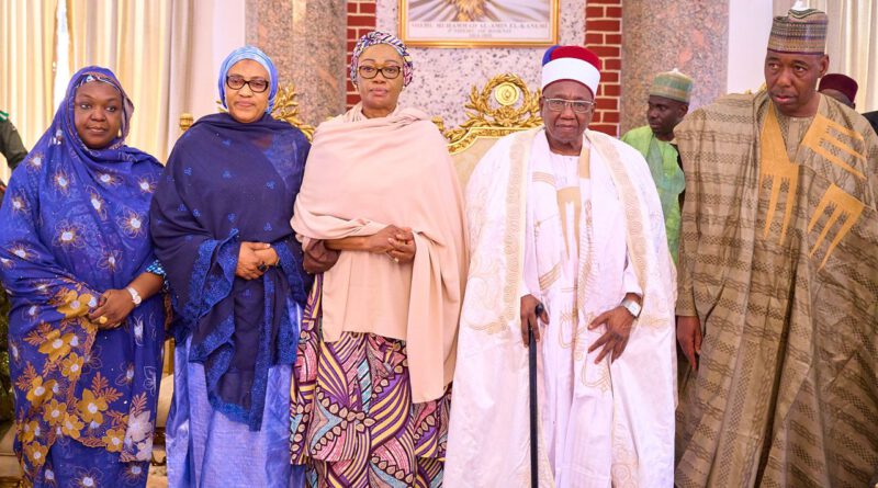 FIRST LADY OLUREMI TINUBU, WIFE OF VICE PRESIDENT, OTHERS, PAY SOLIDARITY VISIT TO BORNO STATE