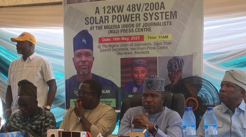 Photo News: Senator Shuaib Salis Empowers Ogun NUJ with Solar Power, Laptops, and Digital Skills