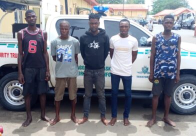 Lagos Taskforce Arrests Five Suspected ‘Omotaku’ for Extortion in Abule-Egba, TBS
