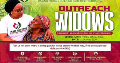Grace and Hope Foundation to Reach Out to Widows in Lagos Community Grace and Hope Foundation to Reach Out to Widows in Lagos Community