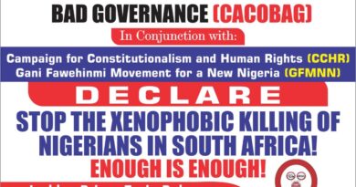 AN OPEN PROTEST LETTER: STOP KILLING OF NIGERIANS IN SOUTH AFRICA AN OPEN PROTEST LETTER: STOP KILLING OF NIGERIANS IN SOUTH AFRICA
